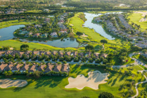 Aerial view of golf community