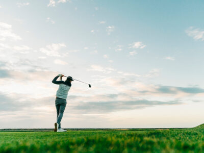 man playing golf