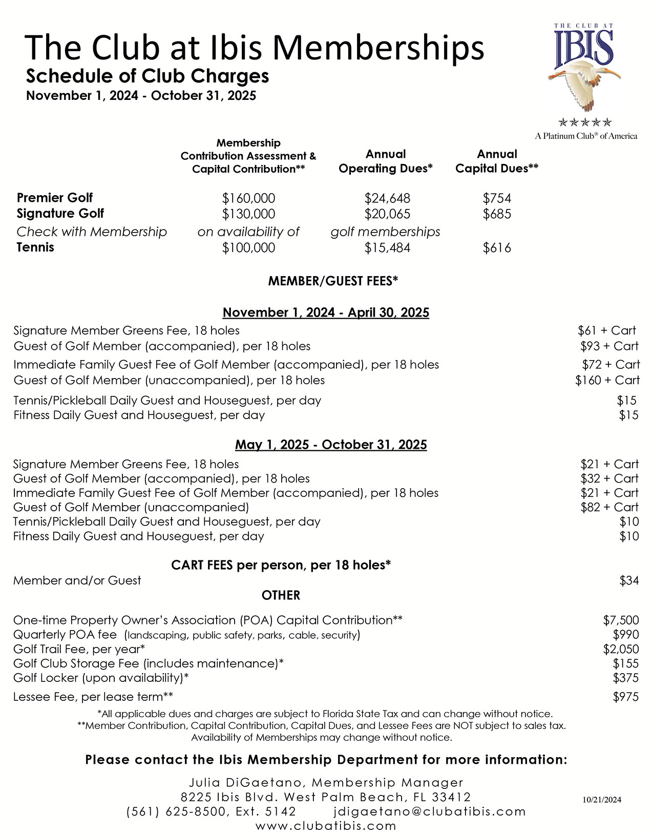 Ibis Memberships